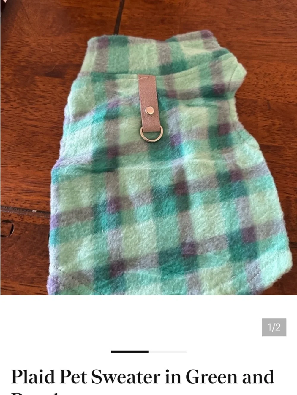 Dog Sweater Bundle Small XS Fleece Pet Jackets Plaid Harness D-Ring Set of 3”